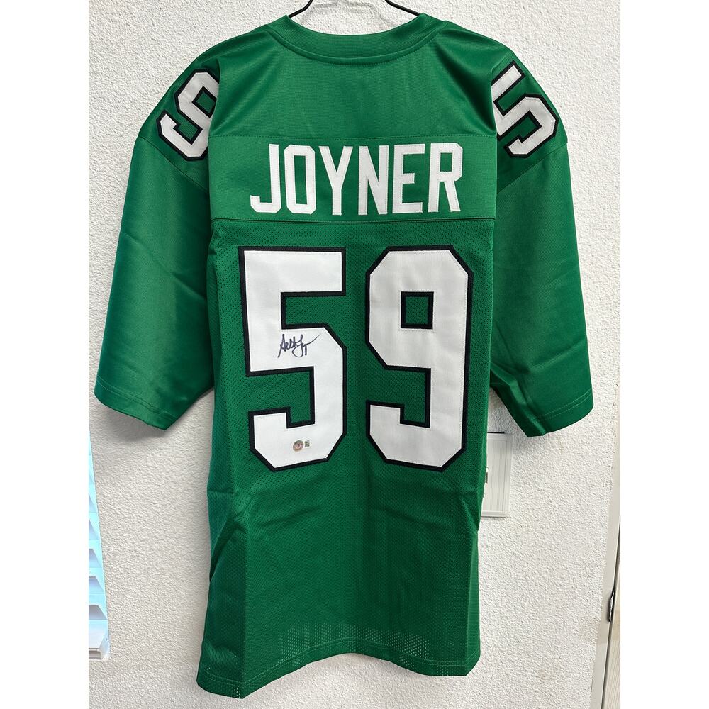 Seth Joyner Autographed Philadelphia Custom Green Football Jersey - BAS